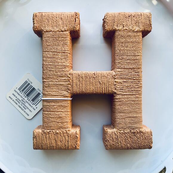 NWT Michaels Pale Pink Textured Letter "H" Table Top Decor by Ashland - Picture 5 of 10